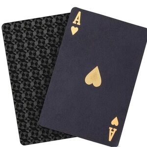 Black and Gold Waterproof Playing Cards